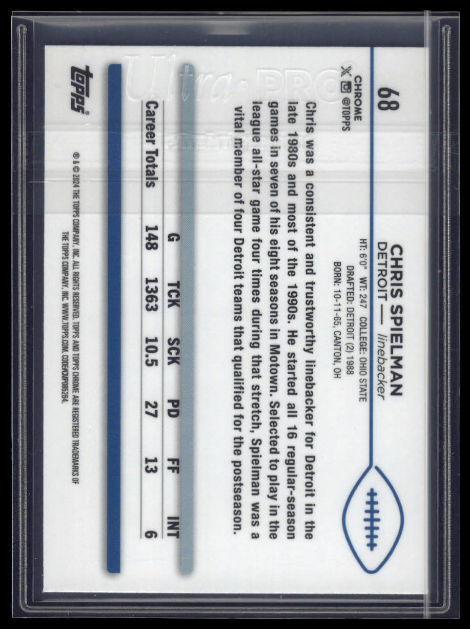 2024 Topps Chrome Sapphire Edition #68 Chris Spielman