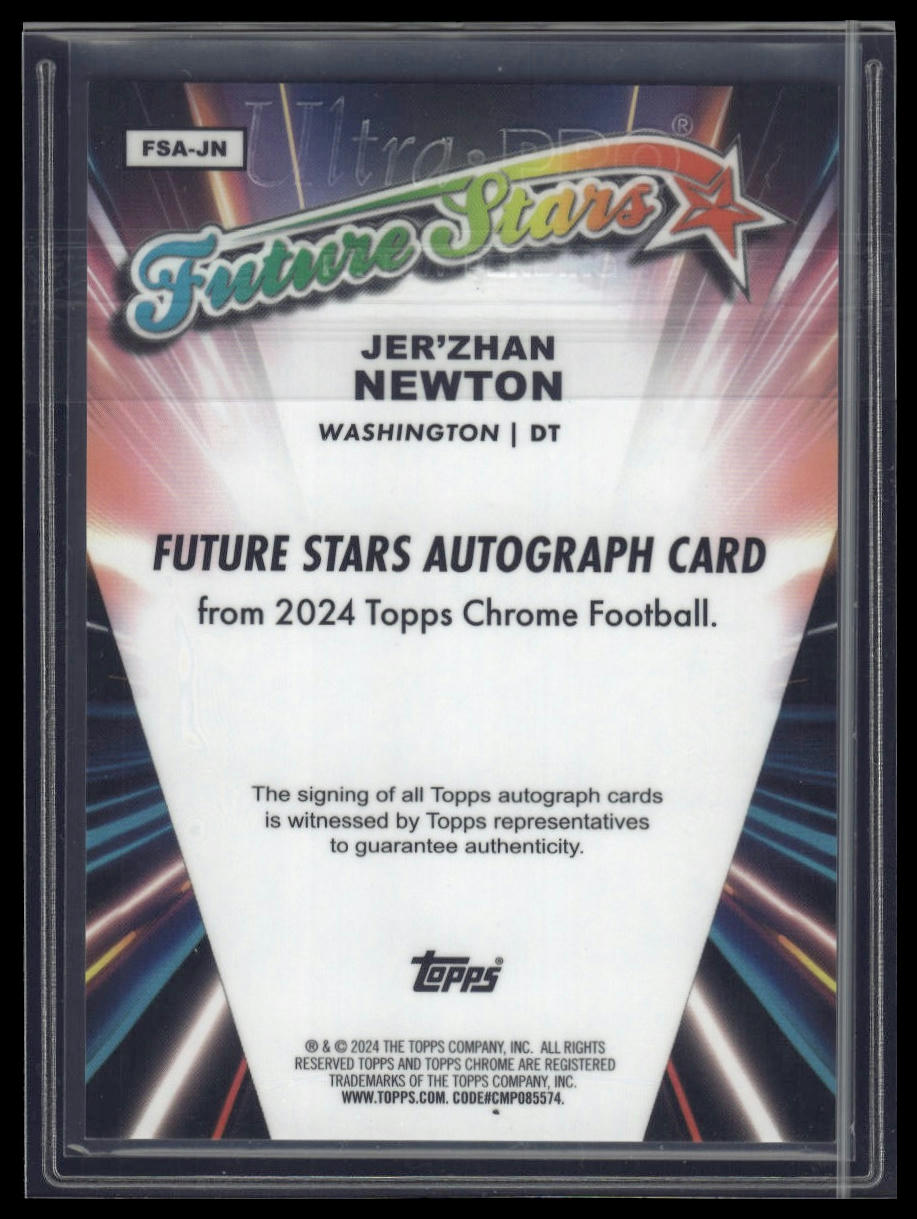 2024 Topps Chrome #FS-16 Jer'Zhan Newton Future Stars Refractor
