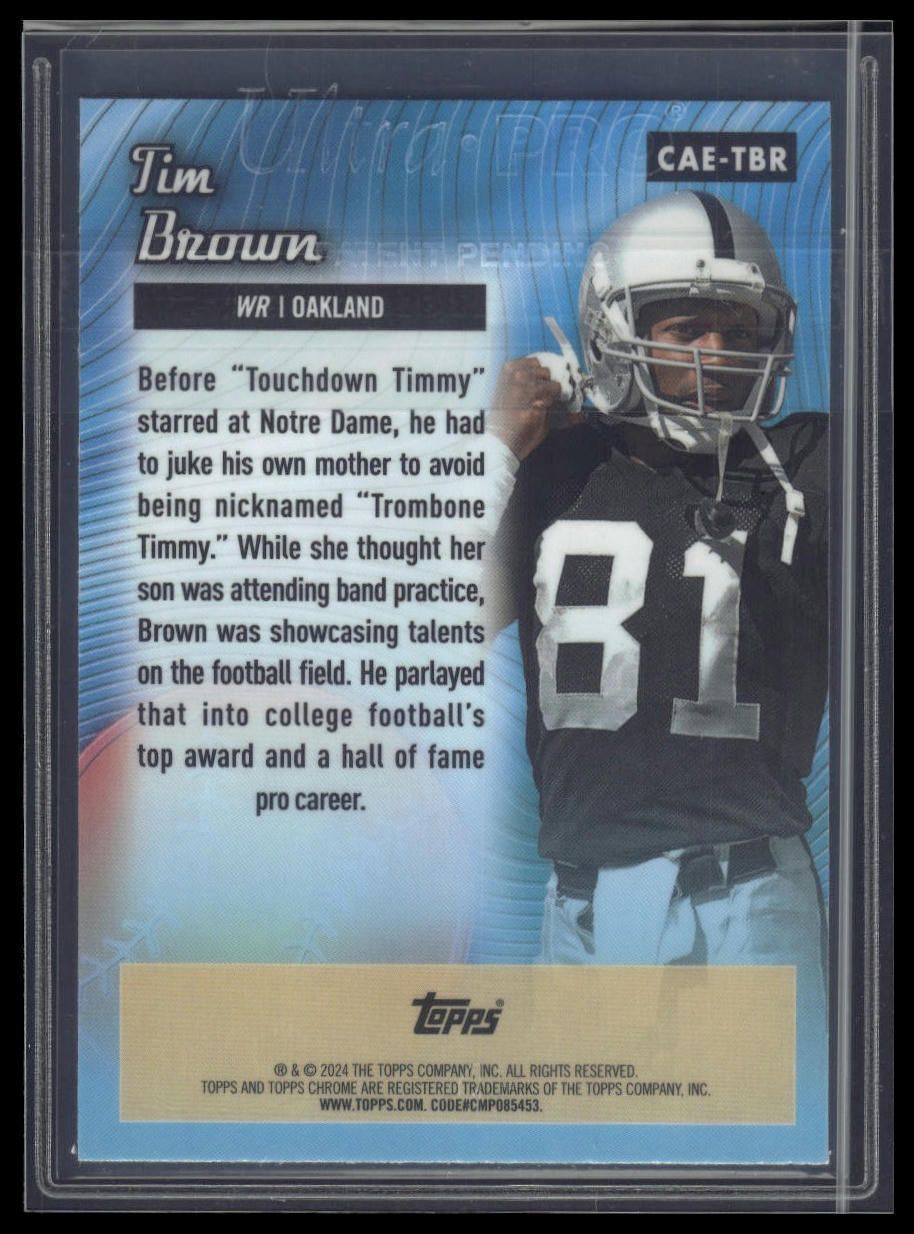 2024 Topps Chrome #CAE-TBR Tim Brown Chrome All-Etch Lazer Refractor