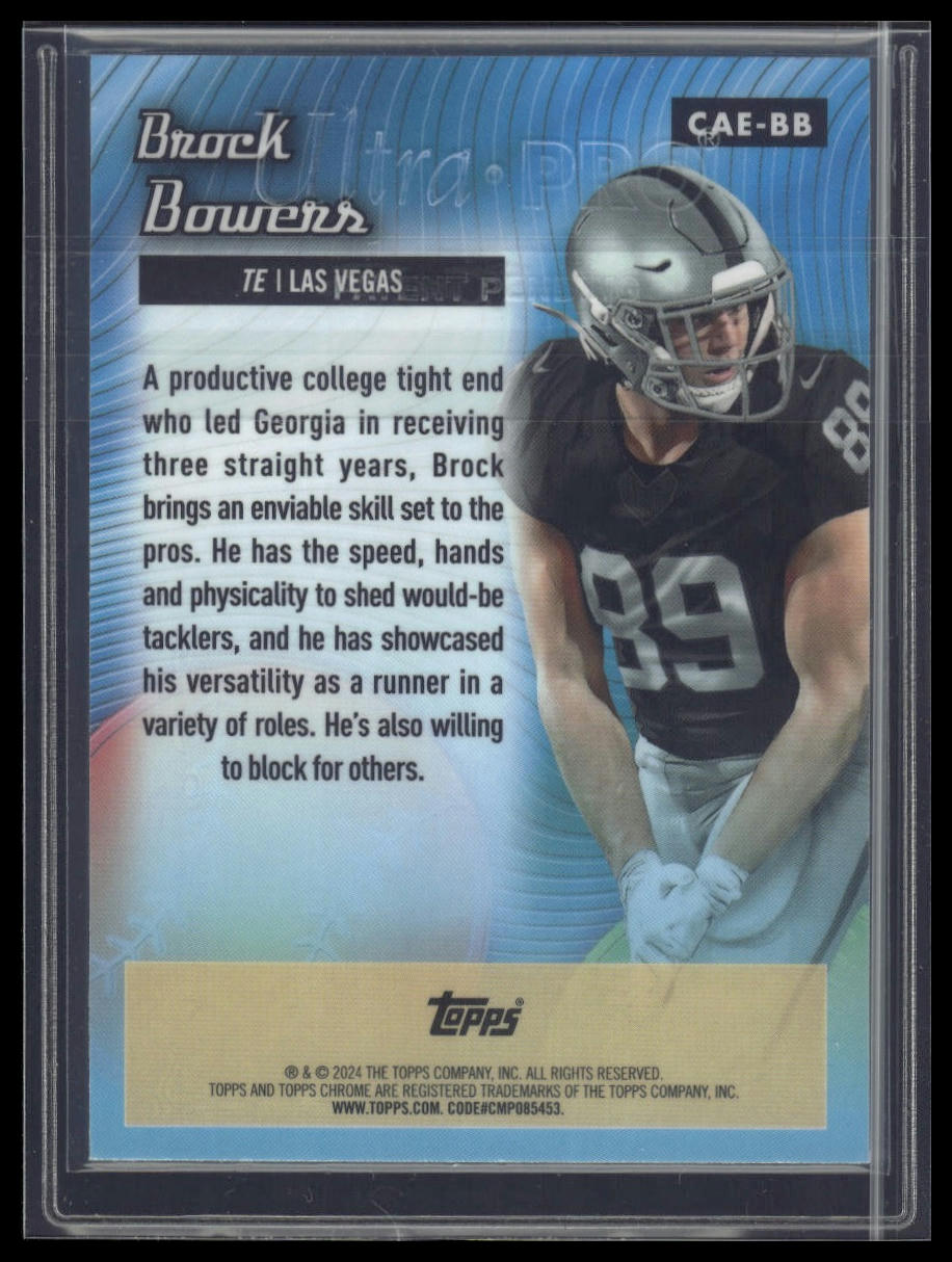 2024 Topps Chrome #CAE-BB Brock Bowers Chrome All-Etch