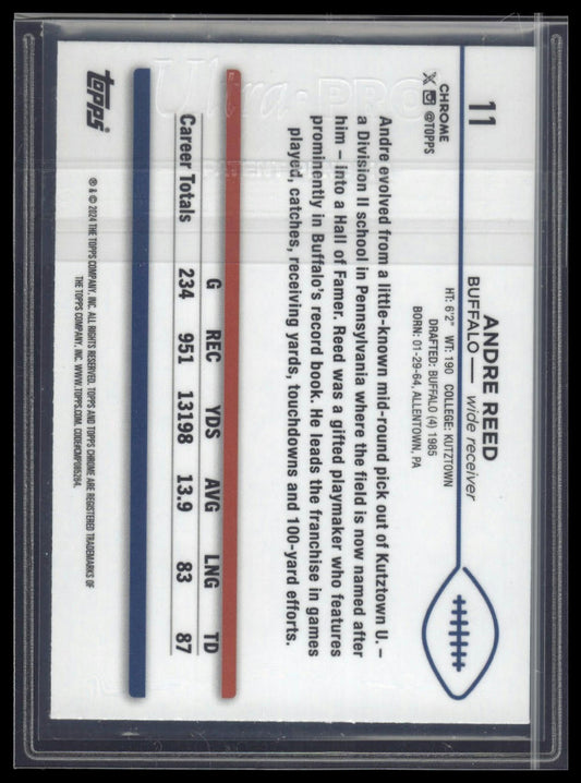 2024 Topps Chrome #11 Andre Reed Teal Refractor #/250