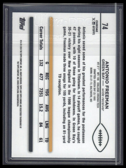2024 Topps Chrome #74 Antonio Freeman Pink Refractor