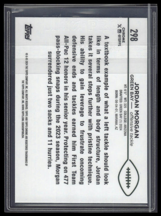 2024 Topps Chrome #298 Jordan Morgan Yellow Refractor #/75