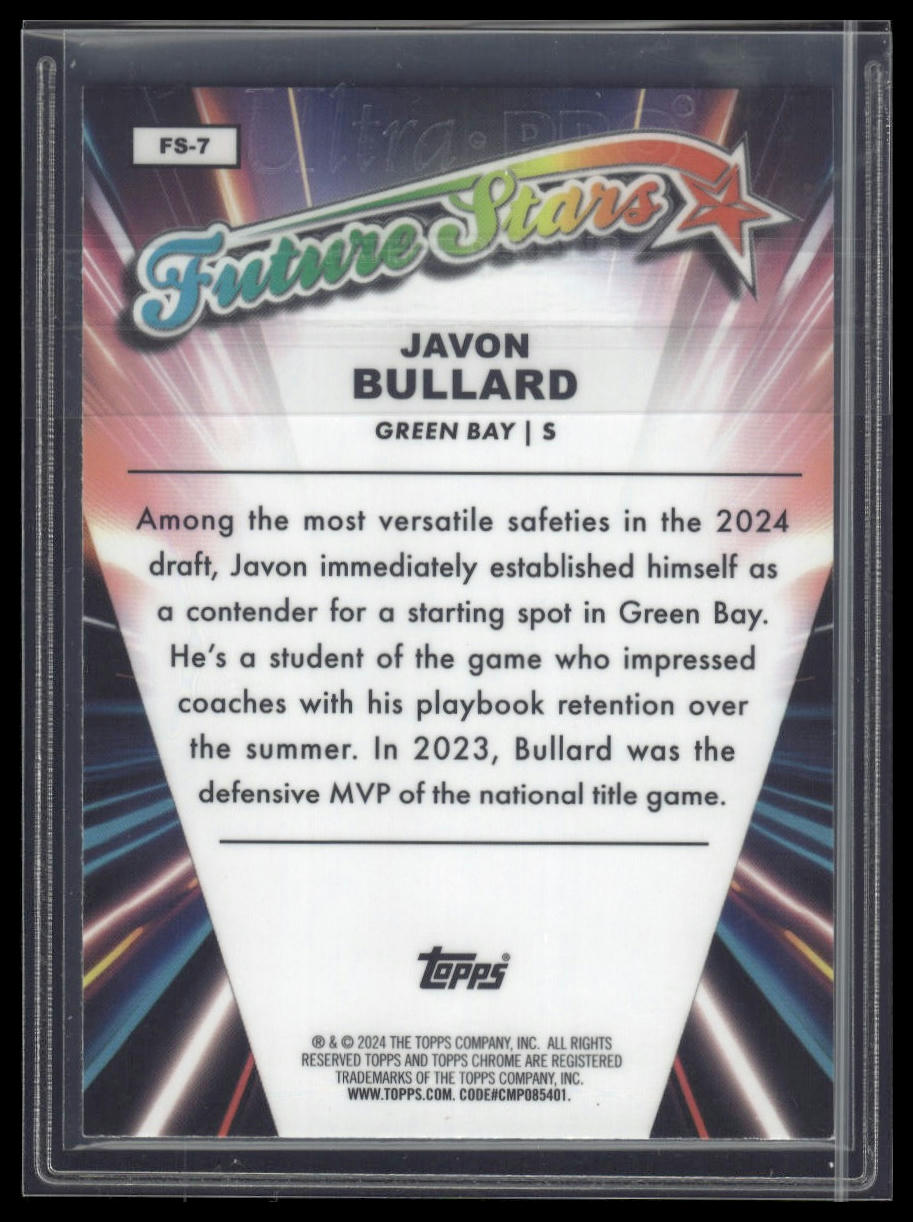 2024 Topps Chrome #FS-7 Javon Bullard Future Stars Yellow Refractor #/75