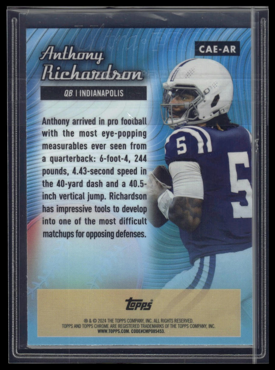 2024 Topps Chrome #CAE-AR Anthony Richardson Chrome All-Etch