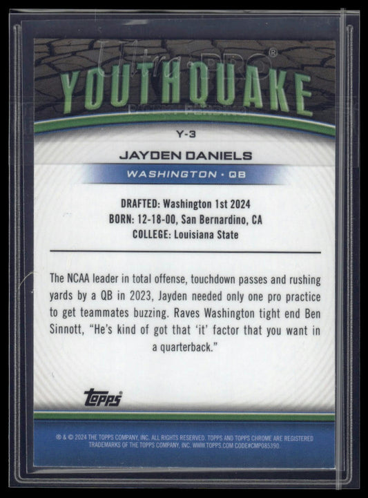 2024 Topps Chrome #Y-3 Jayden Daniels Youthquake