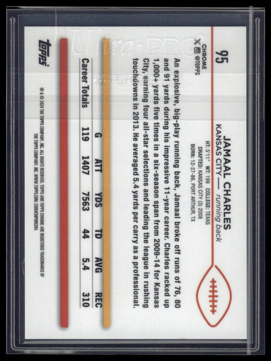 2024 Topps Chrome #95 Jamaal Charles Orange Wave Refractor #/25
