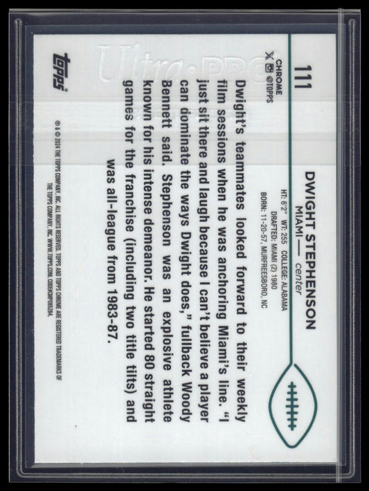 2024 Topps Chrome #111 Dwight Stephenson Aqua Sonar Refractor #/199