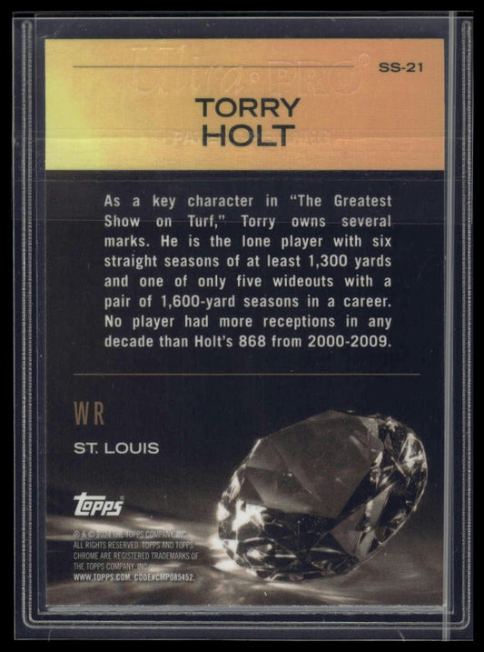 2024 Topps Chrome #SS-21 Torry Holt Sunday Swag Yellow Refractor #/75