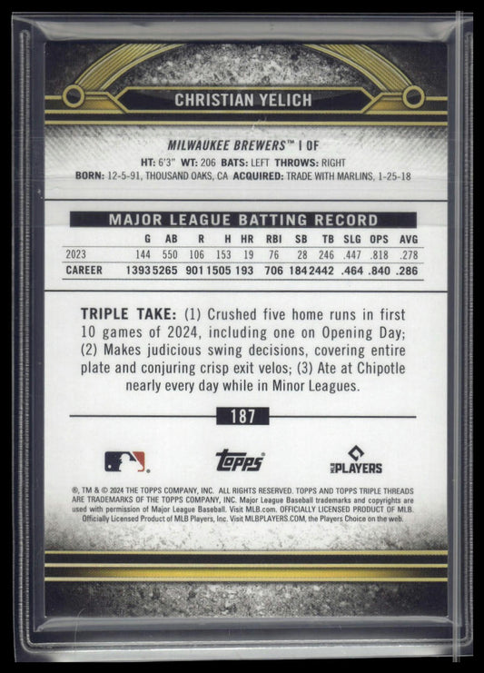 2024 Topps Triple Threads #85 J.D. Martinez Amber #/199