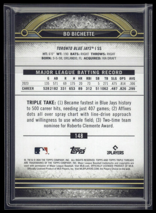 2024 Topps Triple Threads #148 Bo Bichette