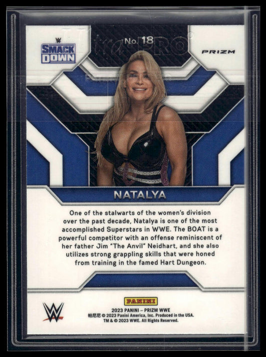 2023 Panini Prizm WWE #18 Natalya Top Tier Prizms Under Card
