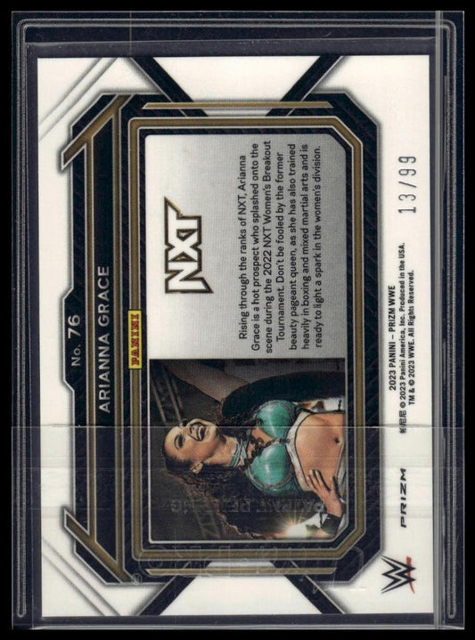 2023 Panini Prizm WWE #76 Arianna Grace Under Card Red #/99