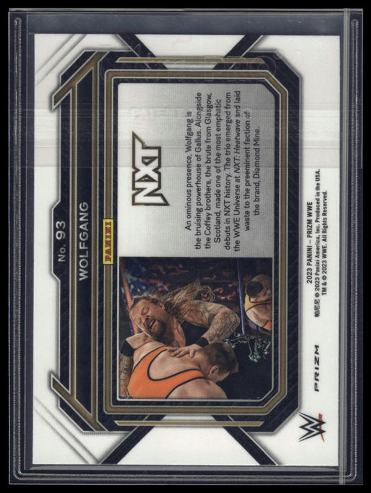 2023 Panini Prizm WWE #93 Wolfgang Under Card