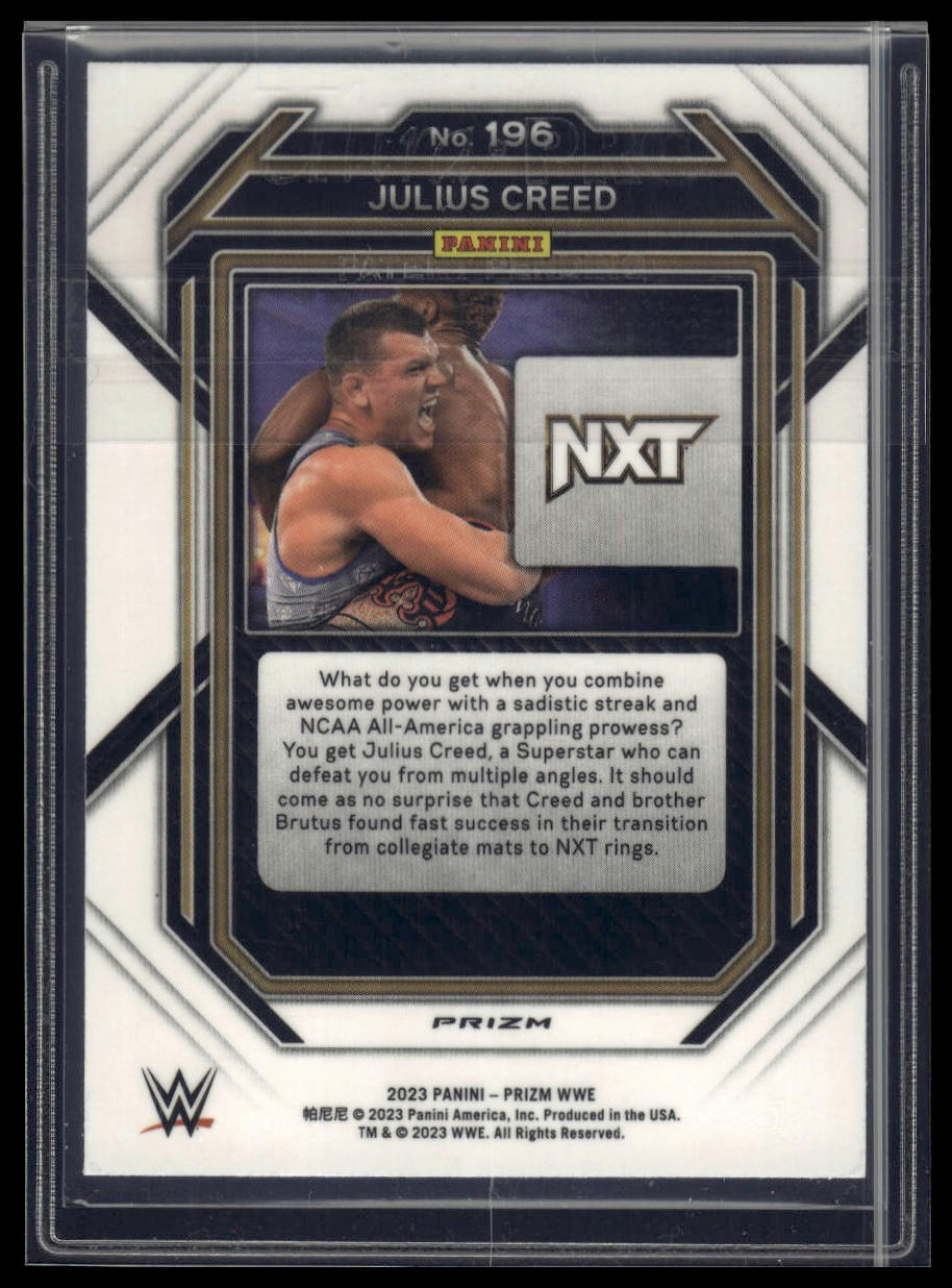 2023 Panini Prizm WWE #196 Julius Creed Ruby Wave