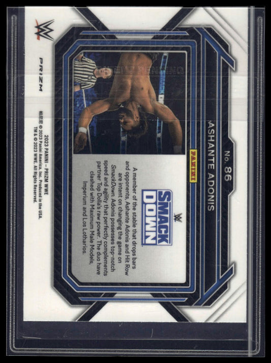 2023 Panini Prizm WWE #86 Ashante Adonis Ruby Wave