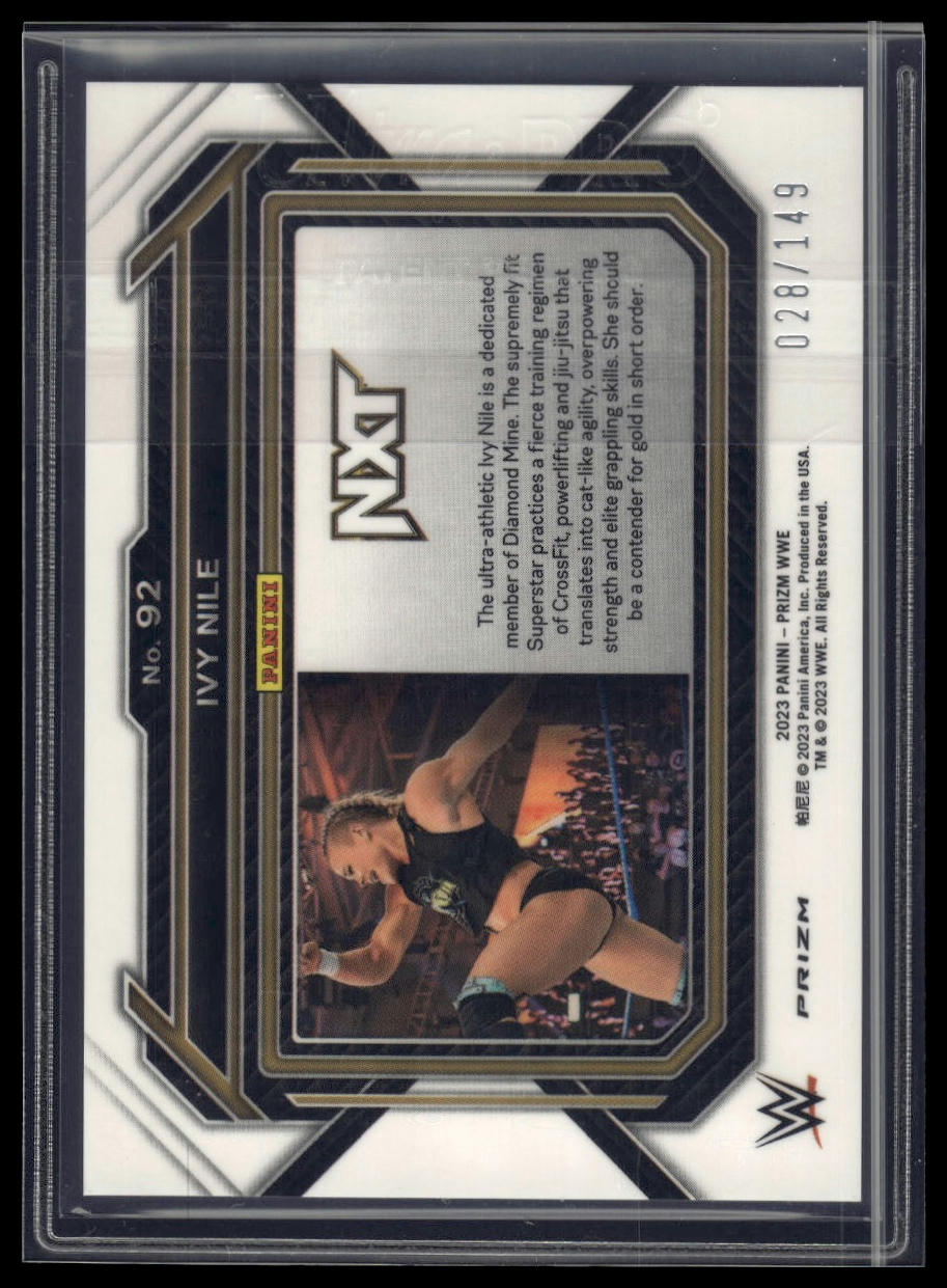 2023 Panini Prizm WWE #92 Ivy Nile Purple #/149