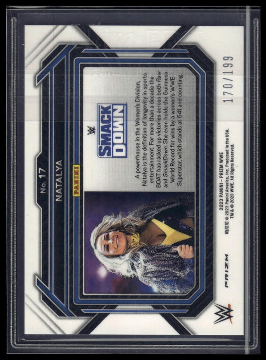 2023 Panini Prizm WWE #17 Natalya Blue #/199