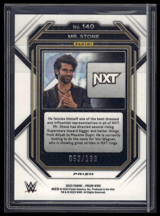 2023 Panini Prizm WWE #140 Mr. Stone Blue #/199