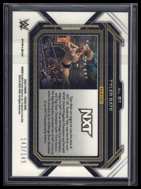 2023 Panini Prizm WWE #81 Tyler Bate Purple #/149