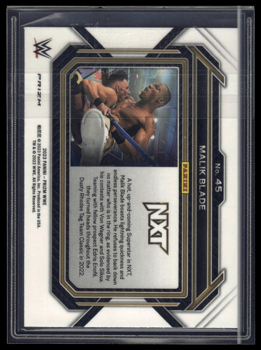 2023 Panini Prizm WWE #45 Malik Blade Ruby Wave