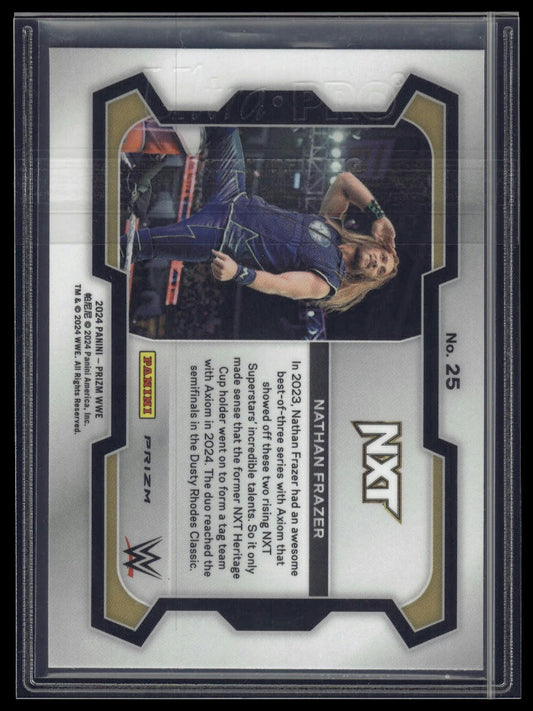 2024 Panini Prizm WWE #25 Nathan Frazer Ruby Wave Prizms