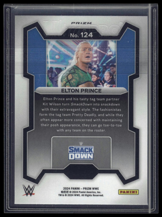 2024 Panini Prizm WWE #124 Elton Prince Ruby Wave Prizms