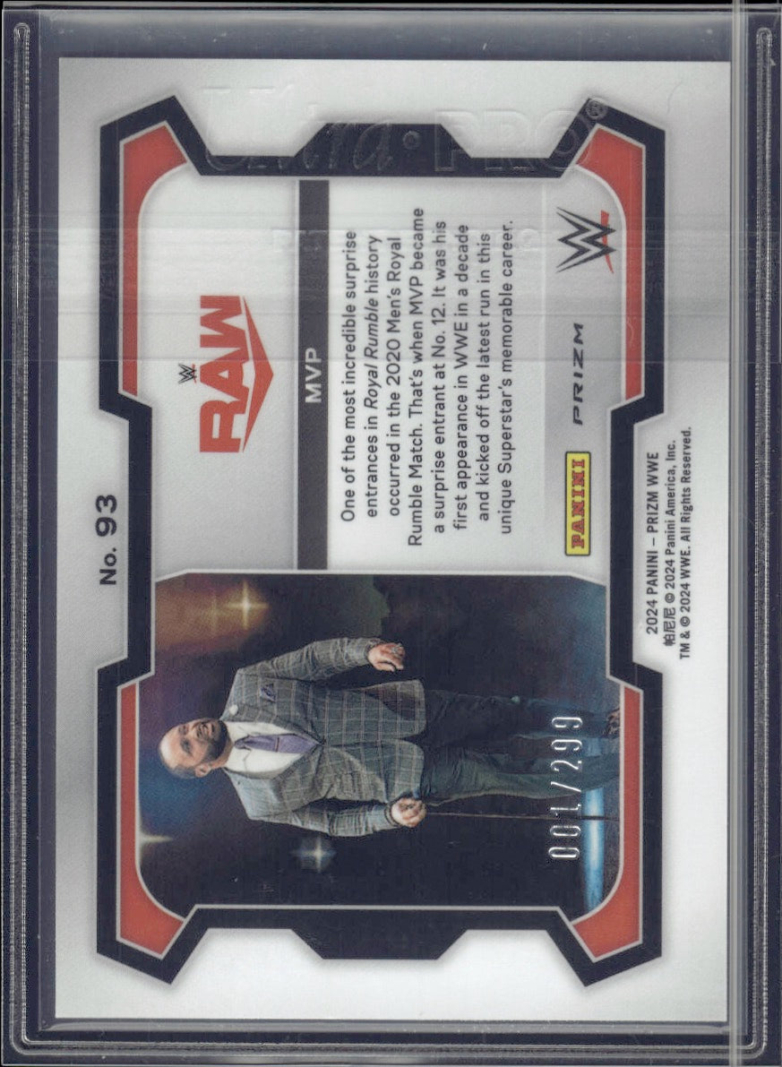 2024 Panini Prizm WWE #93 MVP Red Prizms #/299