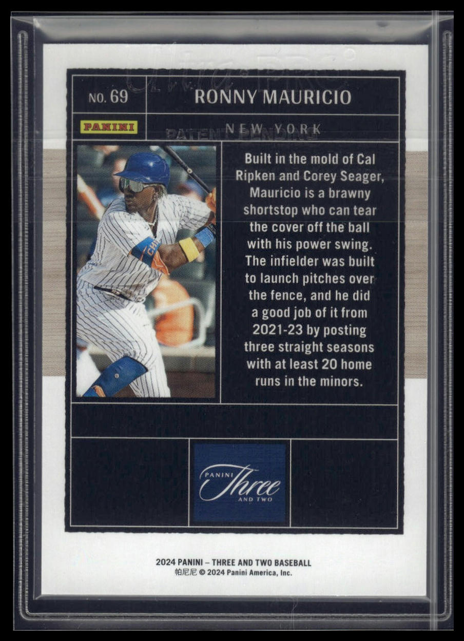 2024 Panini Three and Two #69 Ronny Mauricio #/99