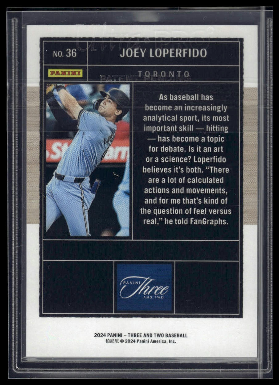 2024 Panini Three and Two #36 Joey Loperfido #/99