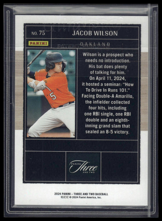 2024 Panini Three and Two #13 Jacob Gonzalez Holo Silver #/49