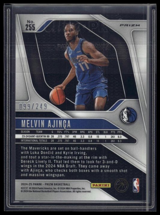 2024-25 Panini Prizm #255 Melvin Ajinca Prizms Skewed #/249