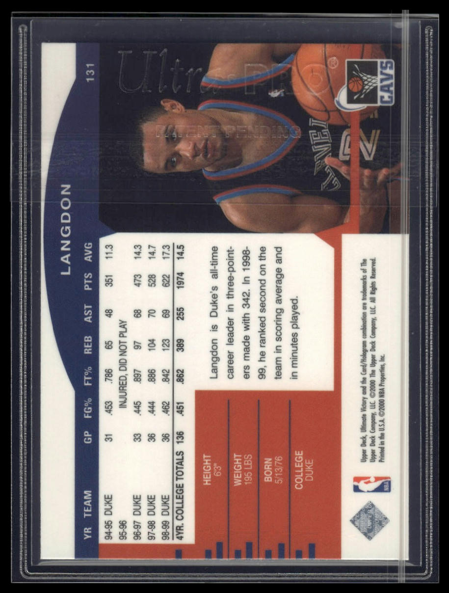 1999-00 Upper Deck Ultimate Victory #131 Trajan Langdon