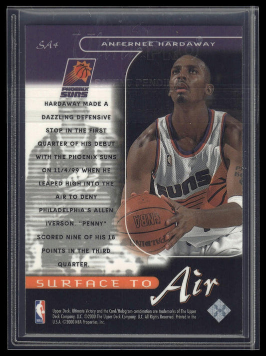 1999-00 Upper Deck Ultimate Victory #SA4 Anfernee Hardaway Surface to Air