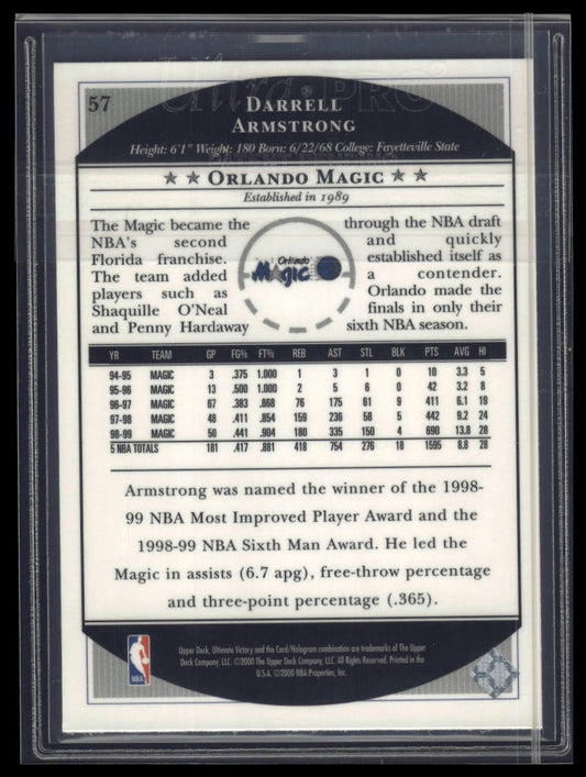 1999-00 Upper Deck Ultimate Victory #57 Darrell Armstrong