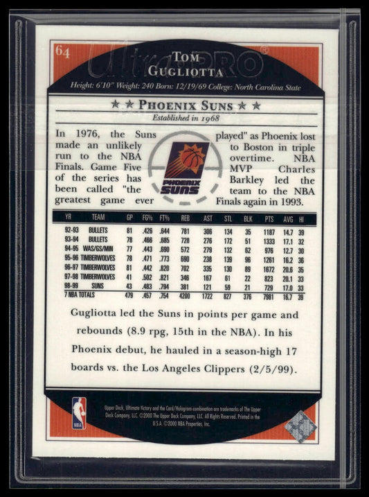 1999-00 Upper Deck Ultimate Victory #64 Tom Gugliotta