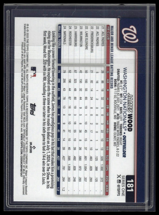 2025 Topps Series 1 #181 James Wood