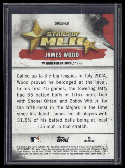 2025 Topps Series 1 #SMLB-18 James Wood Stars of MLB