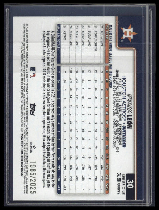 2025 Topps Series 1 #30 Pedro León Gold #/2025
