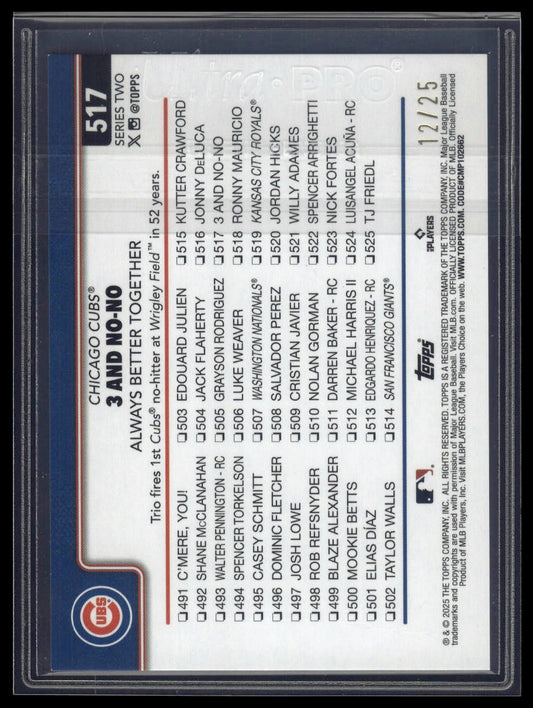 2025 Topps 3 and No-No: Always Better Together Memorial Day Camo #/25