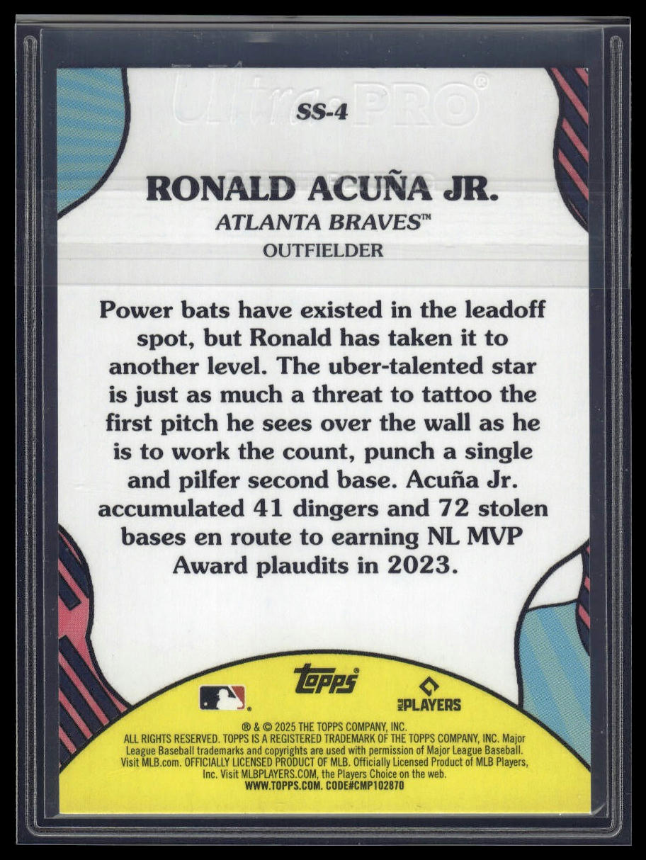 2025 Topps Series 1 #SS-4 Ronald Acuña Jr. Summer Superstars