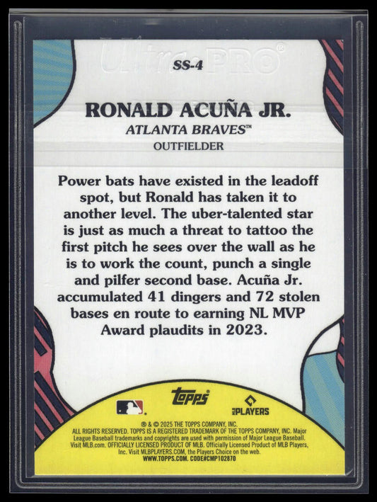 2025 Topps Series 1 #SS-4 Ronald Acuña Jr. Summer Superstars