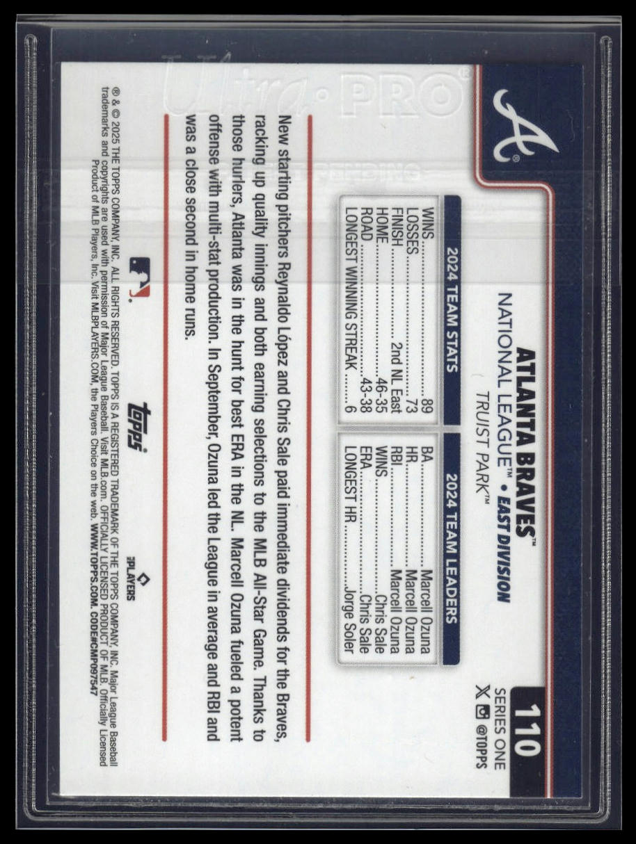 2025 Topps Series 1 #110 Atlanta Braves