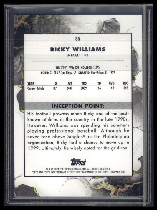2024 Topps Inception #85 Ricky Williams Blue #/10