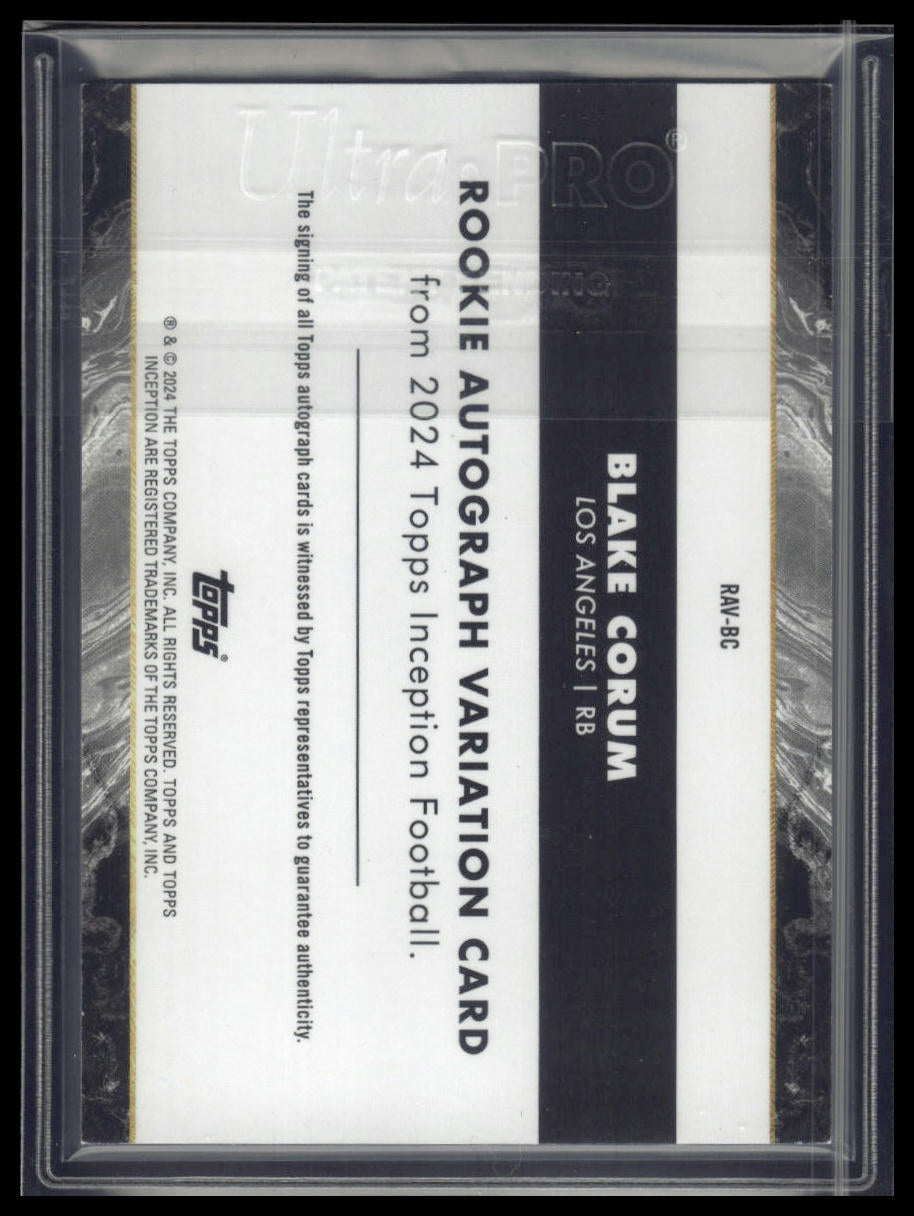 2024 Topps Inception Blake Corum Rookie Autographs Variations Orange #/50