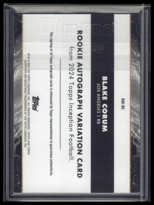 2024 Topps Inception Blake Corum Rookie Autographs Variations Orange #/50