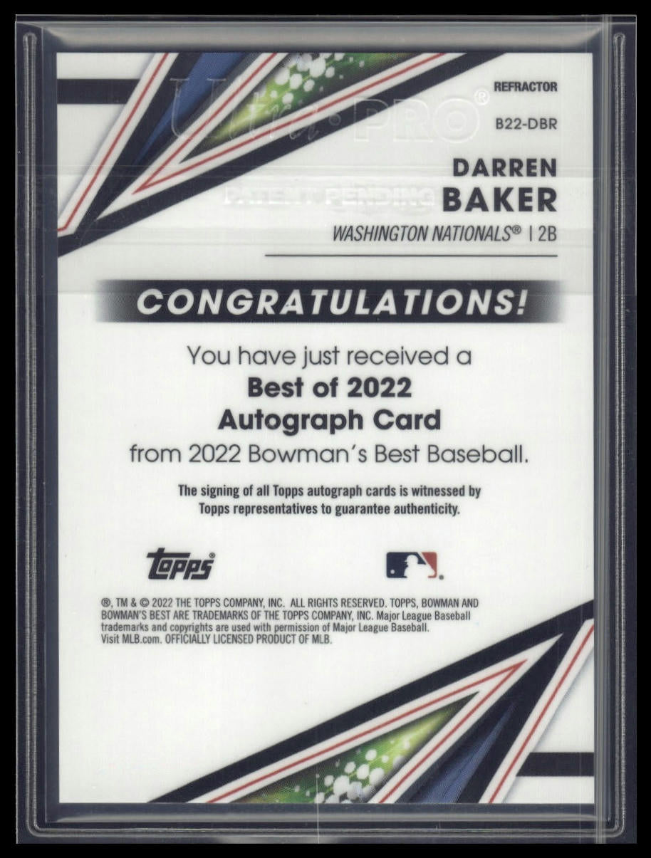 2022 Bowman's Best #B22-DBR Darren Baker Best of 2022 Autographs