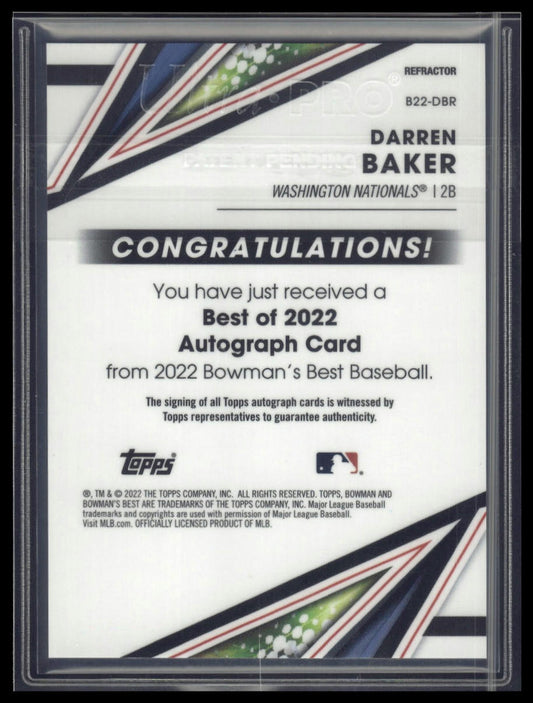 2022 Bowman's Best #B22-DBR Darren Baker Best of 2022 Autographs