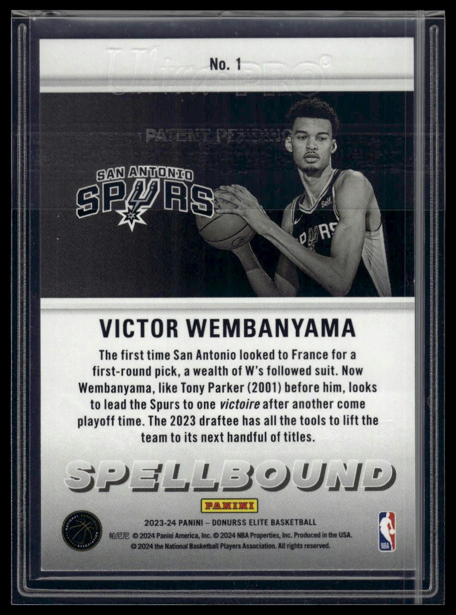 2023-24 Donruss Elite #1 Victor Wembanyama Spellbound