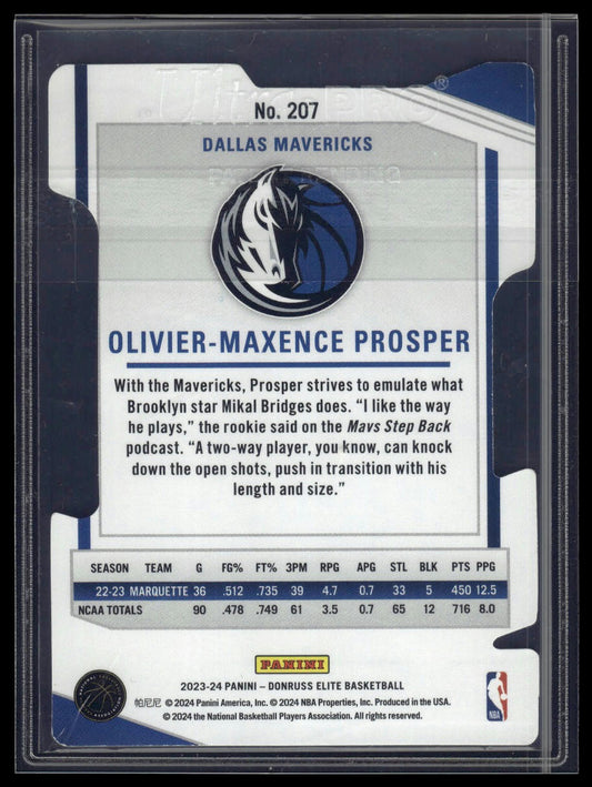 2023-24 Donruss Elite #207 Olivier-Maxence Prosper Aspirations #/82